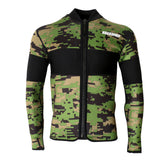 Maxbell 2.5mm Neoprene Green Camo Scuba Diving Wetsuit Top Snorkel Surf Jacket XXL