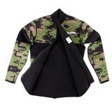 Maxbell 2.5mm Neoprene Green Camo Scuba Diving Wetsuit Top Snorkel Surf Jacket XXL