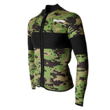 Maxbell 2.5mm Neoprene Green Camo Scuba Diving Wetsuit Top Snorkel Surf Jacket XXL