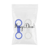 Maxbell 2 Pieces Scuba Diving Mask Silicone Snorkel Keeper Retainer Clear and Blue