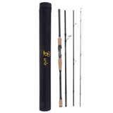 Maxbell Carbon Fiber Spinning Fishing Rod 4 Pieces Ultralight Lure Rod 2.4m