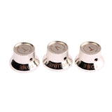 Maxbell Silver Zinc Alloy Control Knobs Volume Tone Knobs for ST Electric Guitar