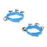 Maxbell 1 Pair Blue Wrist/Ankle Bells Jingles Rhythm Instrument Toys for Baby Kids