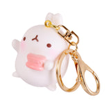 Maxbell Cartoon Rabbit Charm Pendant Keyring Key Chain Gift - Pink Macaron Rabbit