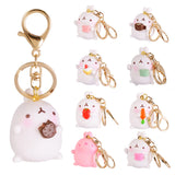 Maxbell Cartoon Rabbit Charm Pendant Keyring Key Chain Gift - Pink Macaron Rabbit