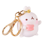 Maxbell Cartoon Rabbit Charm Pendant Keyring Key Chain Gift - Pink Macaron Rabbit
