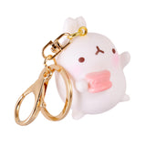Maxbell Cartoon Rabbit Charm Pendant Keyring Key Chain Gift - Pink Macaron Rabbit
