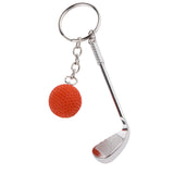 Maxbell Mini Golf Club Ball Pendant Keyring Key Chain Gift Orange