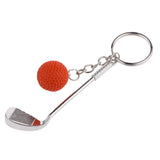 Maxbell Mini Golf Club Ball Pendant Keyring Key Chain Gift Orange