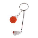 Maxbell Mini Golf Club Ball Pendant Keyring Key Chain Gift Orange