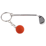 Maxbell Mini Golf Club Ball Pendant Keyring Key Chain Gift Orange