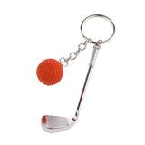 Maxbell Mini Golf Club Ball Pendant Keyring Key Chain Gift Orange