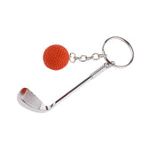 Maxbell Mini Golf Club Ball Pendant Keyring Key Chain Gift Orange