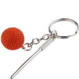 Maxbell Mini Golf Club Ball Pendant Keyring Key Chain Gift Orange