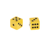 Maxbell 100 x Opaque 16mm Six Sided Spot Dice RPG Games Yellow