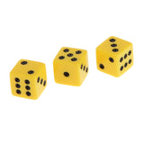 Maxbell 100 x Opaque 16mm Six Sided Spot Dice RPG Games Yellow