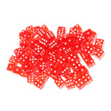 Maxbell 100 x Translucent 16mm Six Sided Spot Dice RPG Games Red