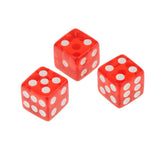 Maxbell 100 x Translucent 16mm Six Sided Spot Dice RPG Games Red