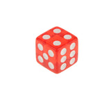 Maxbell 100 x Translucent 16mm Six Sided Spot Dice RPG Games Red