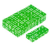 Maxbell 100 x Translucent 16mm Six Sided Spot Dice RPG Games Green