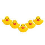 Maxbell 5pcs Yellow Cute Rubber Squeaky Duck Baby Kids Bath Toy