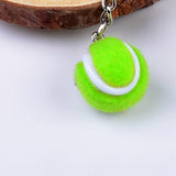 Maxbell Tennis Ball Racket Pendant Keyring Key Chain Gift - Green