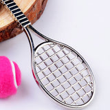 Maxbell Tennis Ball Racket Pendant Keyring Key Chain Gift - Fuchsia