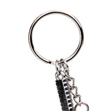 Maxbell Tennis Ball Racket Pendant Keyring Key Chain Gift - Fuchsia