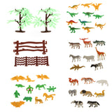 Maxbell 68pcs Plastic Wild Animals Farm Yard Model Figure Kit