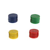 Maxbell 32 Plastic Poker Chips - Red Green Blue Yellow