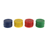 Maxbell 32 Plastic Poker Chips - Red Green Blue Yellow