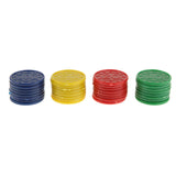 Maxbell 32 Plastic Poker Chips - Red Green Blue Yellow