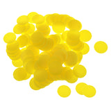 Maxbell 100 Opaque Plastic Board Game Counters Tiddly winks Numeracy Teaching Yellow