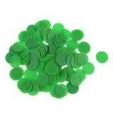 Maxbell 100 Opaque Plastic Board Game Counters Tiddly winks Numeracy Teaching Green