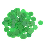 Maxbell 100 Opaque Plastic Board Game Counters Tiddly winks Numeracy Teaching Green