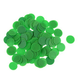 Maxbell 100 Opaque Plastic Board Game Counters Tiddly winks Numeracy Teaching Green