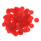 Maxbell 100 Opaque Plastic Board Game Counters Tiddly winks Numeracy Teaching Red