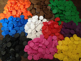 Maxbell 100 Opaque Plastic Board Game Counters Tiddly winks Numeracy Teaching Red