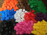 Maxbell 100 Opaque Plastic Board Game Counters Tiddly winks Numeracy Teaching Red