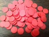 Maxbell 100 Opaque Plastic Board Game Counters Tiddly winks Numeracy Teaching Red