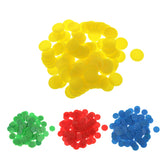 Maxbell 100 Opaque Plastic Board Game Counters Tiddly winks Numeracy Teaching Red