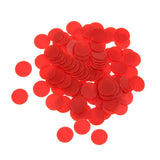 Maxbell 100 Opaque Plastic Board Game Counters Tiddly winks Numeracy Teaching Red