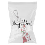 Maxbell Charm Santa Claus Reindeer Pendant Keychain Purse Bag Key Ring Christmas