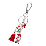 Maxbell Charm Santa Claus Reindeer Pendant Keychain Purse Bag Key Ring Christmas