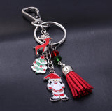 Maxbell Charm Santa Claus Reindeer Pendant Keychain Purse Bag Key Ring Christmas