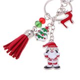 Maxbell Charm Santa Claus Reindeer Pendant Keychain Purse Bag Key Ring Christmas