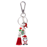 Maxbell Charm Santa Claus Reindeer Pendant Keychain Purse Bag Key Ring Christmas