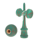 Maxbell Wooden Crack Paint Kendama Toy Kids Ball Games Green & Red