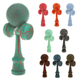 Maxbell Wooden Crack Paint Kendama Toy Kids Ball Games Green & Red