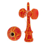 Maxbell Wooden Crack Paint Kendama Toy Kids Ball Games Red & Yellow